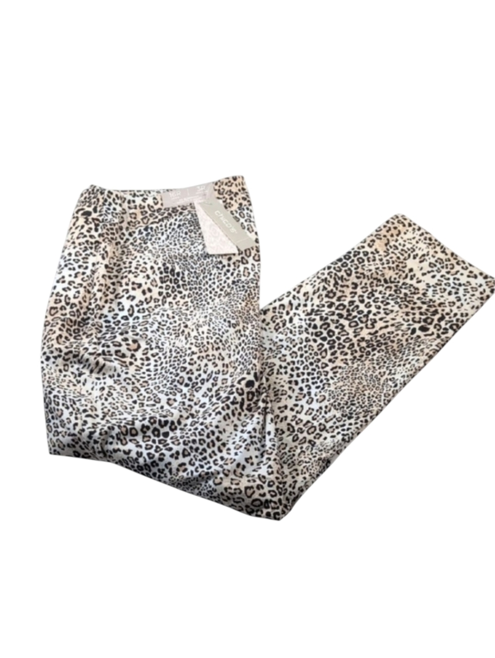 Chico's So Slimming Brigitte Slim Leg Jungle Animal Slim Ankle Pants 16R/3R